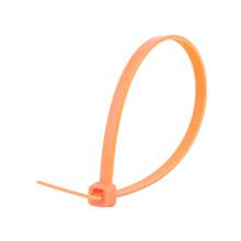Veilige 8 inch fluorescerend oranje 50 lb standaard nylon kabelbinder - 100 stuks