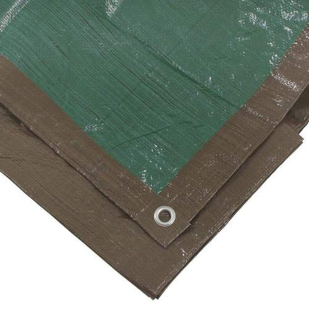 Erickson 57030 Reversible Mid-Grade Poly Tarp 6' X 8' Brown/Green 064383570307