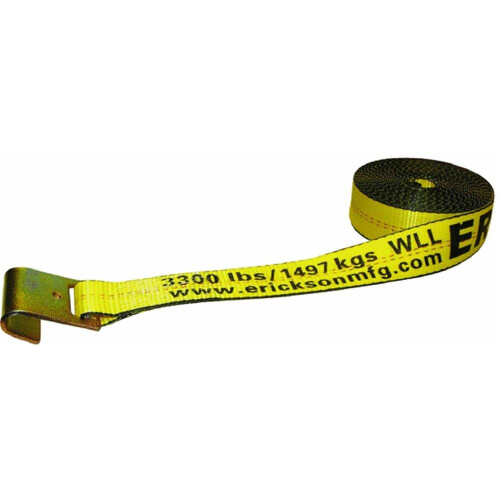 Erickson 58600 Gul 2"""" x 30"" spilstrop med flad krog