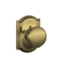 Knob Schlage Plymouth com Acabamento Camelot, Fecho Não Giratório, Bronze Antigo (F170 PLY 609 CAM)
