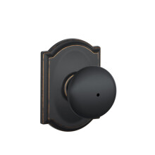 SCHLAGE F40 PLY 716 CAM Camelot Coleção Plymouth Knob de Privacidade, Bronze Antigo