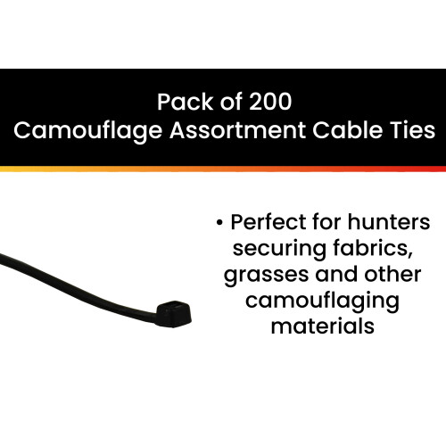 Pro Tie CAM200 Camouflage-assortiment kabelbinders, 200 stuks 2
