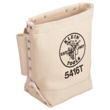 Klein Tools 5416T V?rkt?jstaske Bull-Pin og Bolt Pouch No. 4 Canvas med tunnelforbindelse 5 x 10 x 9-tommer