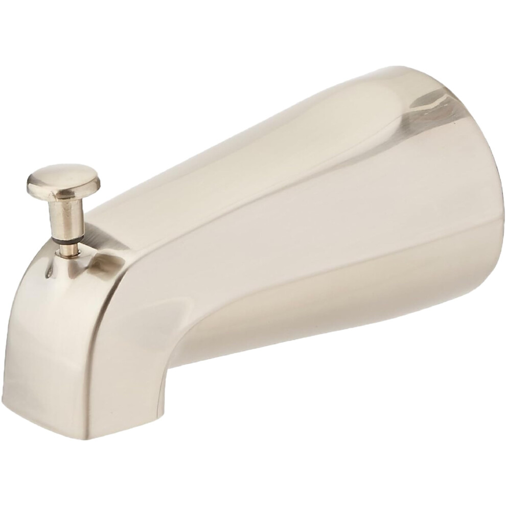Ez-Flo 5-3/8 Inch Zinc Bath Tub Diverter Spout 1/2 Inch Ips Pipe Brushed Nickel 15080 091712150800