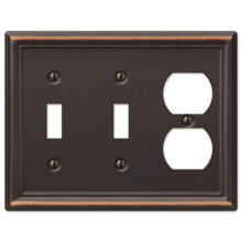Amerelle 149TTDDB Chelsea Steel Double Toggle -seinälevy, yksipuolinen vanhentunut pronssi