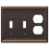 Amerelle 149TTDDB Chelsea Steel Double Toggle Wallplate  Single Duplex  Aged Bronze 1