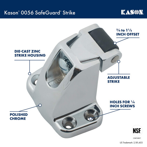 Kason 0056 Fechadura de Segurança, Offset de 3/4 a 1 1/2 Polegadas, 10056005003 1