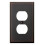 Amerelle 68DDB Manhattan Wallplate 1 Duplex Aged Bronze 1
