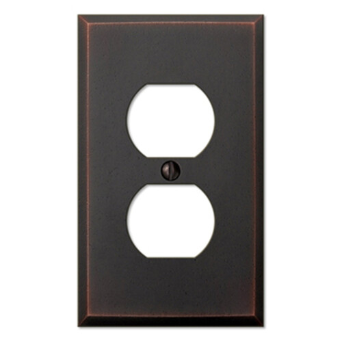 Amerelle 68DDB Manhattan Wallplate 1 Duplex Aged Bronze