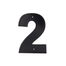 Número de Casa Individual Helvetica Montague Metal, 2, 6-Inch