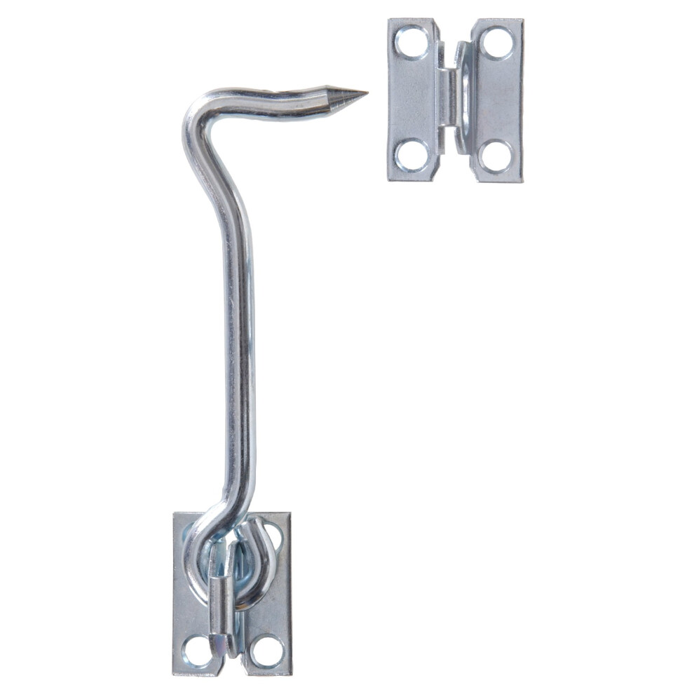 Hardware Essentials 851932 Gate Hook Latch With Plate Staples Zinc 5"""" 008236913286