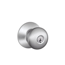 SCHLAGE F51A PLY 626 Fechadura de Entrada com Chave, Cromado Satinado