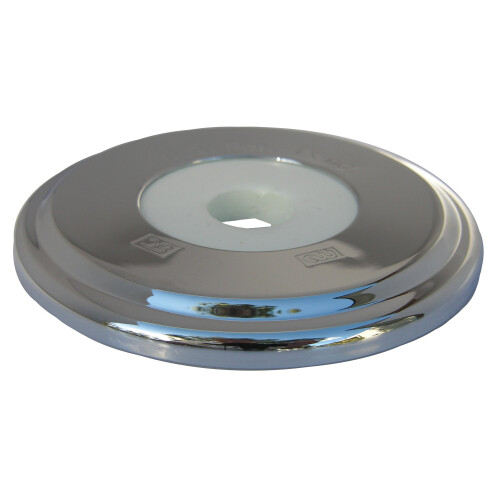LASCO 03-6011 Badekartud med rund dekorationsplade forkromet