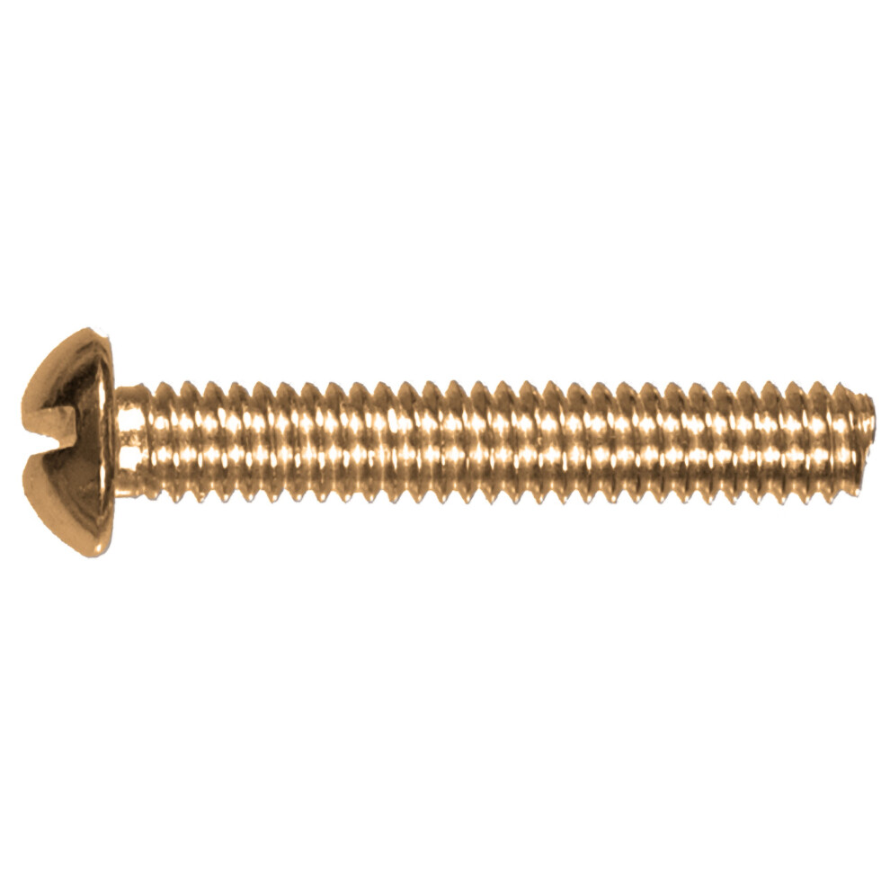 The Hillman Group 45282 6-32 X 3-Inch Round Head Slotted Machine Screw Brass 20-Pack 008236894660
