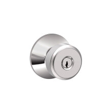 SCHLAGE F51A BWE 625 Fechadura de Entrada com Chave, Cromado Brilhante