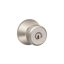 SCHLAGE F51A BWE 619 Fechadura de Entrada com Chave, Níquel Escovado