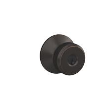SCHLAGE F51A BWE 716 Fechadura de Entrada com Knob Bowery, Bronze Antigo