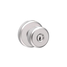 SCHLAGE F51A BWE 625 GSN 619 Knob Bowery com Acabamento Greyson, Entrada Chaveada, Cromado Brilhante