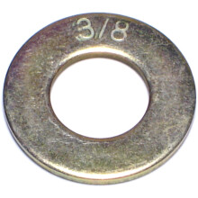 Hard-to-Find Fastener 014973321093 Grade 8 SAE Flat Washers 3/8-Inch 50-Piece Yellow
