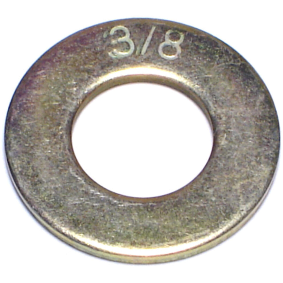 Hard-To-Find Fastener Grade 8 Sae Flat Washers 3/8-Inch 50-Piece Yellow 014973321093