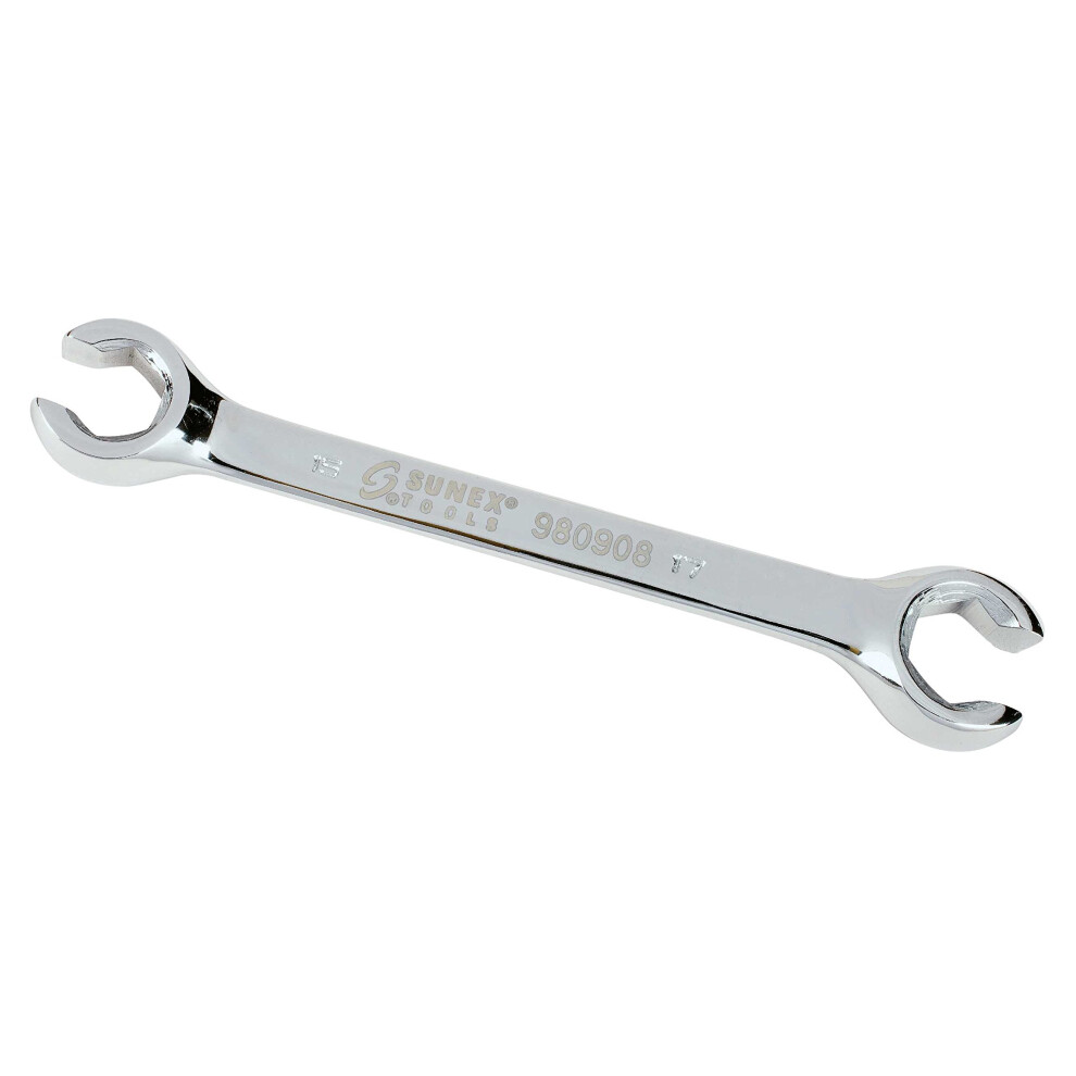 Sunex 980908 15 Mm By 17 Mm Fully Polished Flare Nut Wrench 613364045275