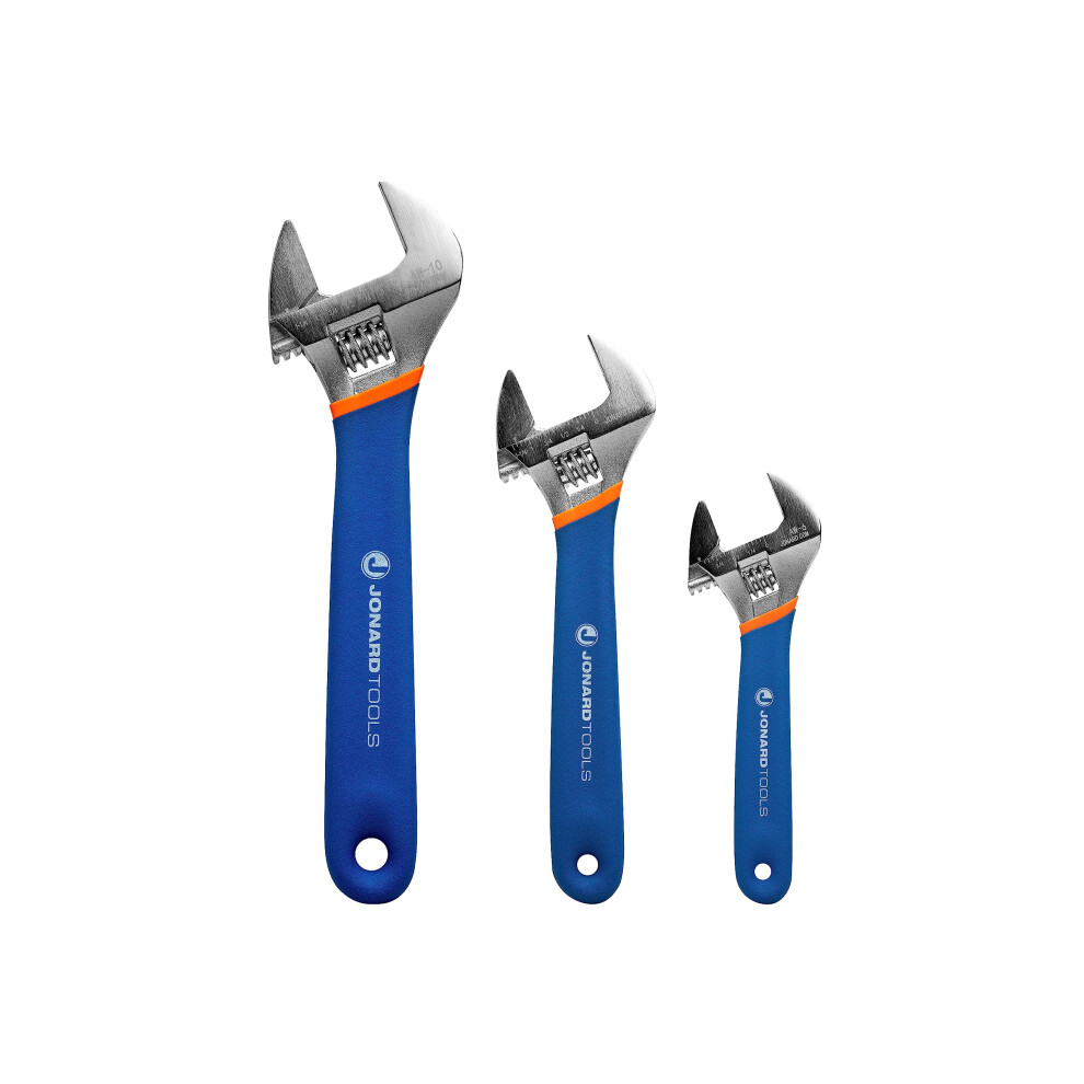Photos - Other Hand Tools Jonard Tools AW-6810 Adjustable Wrench Extra Wide Jaw Kit With 6"""" 8"""" & 10"""" Wrenches