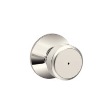 SCHLAGE F40 BWE 618 Knob Bowery para Quarto e Casa de Banho, Níquel Polido