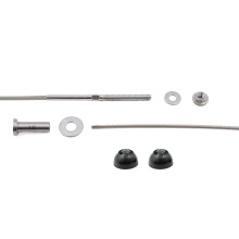 VistaView CableTec Snelle en gemakkelijke 1/8 inch 10ft kabelrailset - roestvrij staal 316 voor metalen palen - compleet systeem DIY-installatieset -