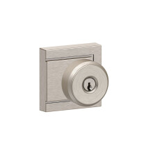 Fecho SCHLAGE F51A BWE 619 ULD com Maçaneta Bowery e Acabamento Upland, Níquel Satinado