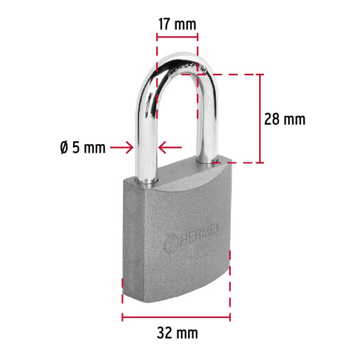 HERMEX CHB-32L Jern h?ngel?s 32MM 1