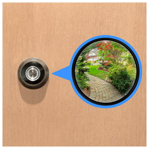 Nuk3y 220-Grad-Weitwinkel-Trspion, robust, 1 Packung Antik-Messing 2