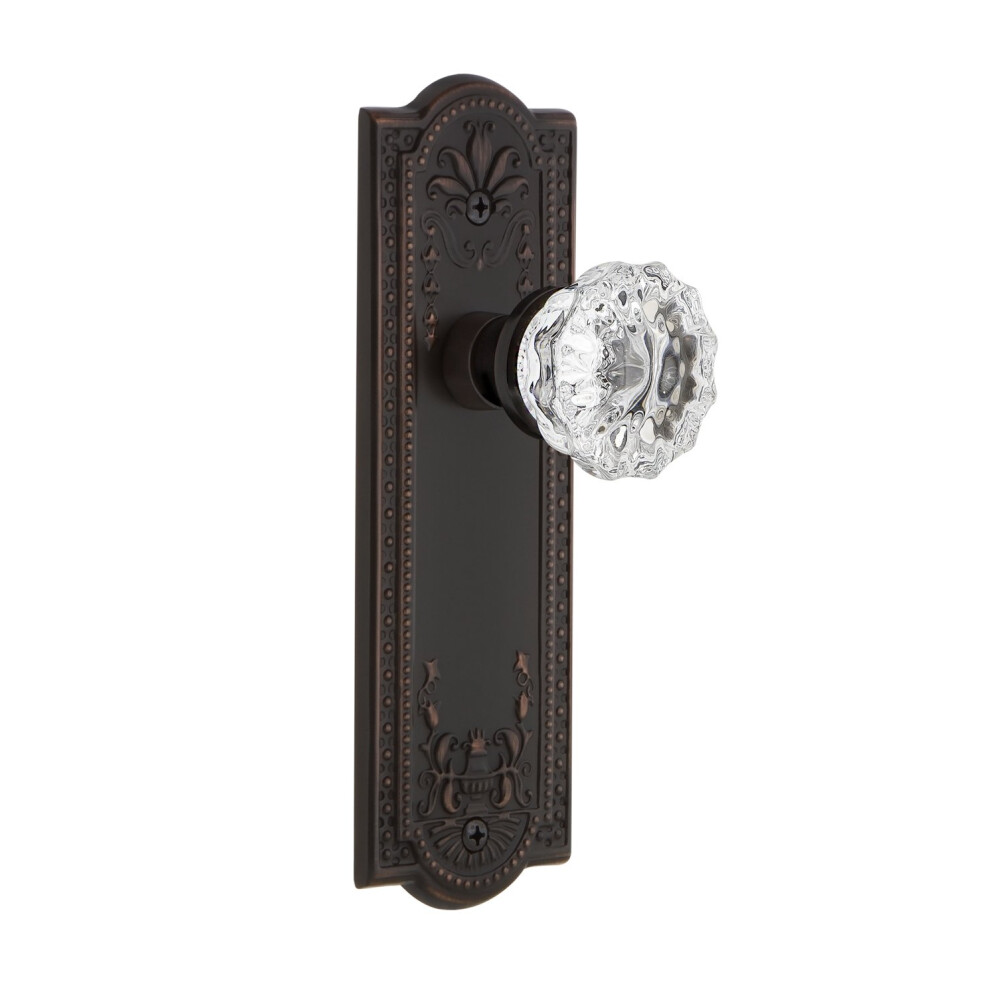 Nostalgic Warehouse Meadows Plate & Interior Crystal Door Knob 640697024912