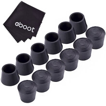 eBoot Bordstol Gummi Benspidser Caps 7/8 Inch 12 Pack Black