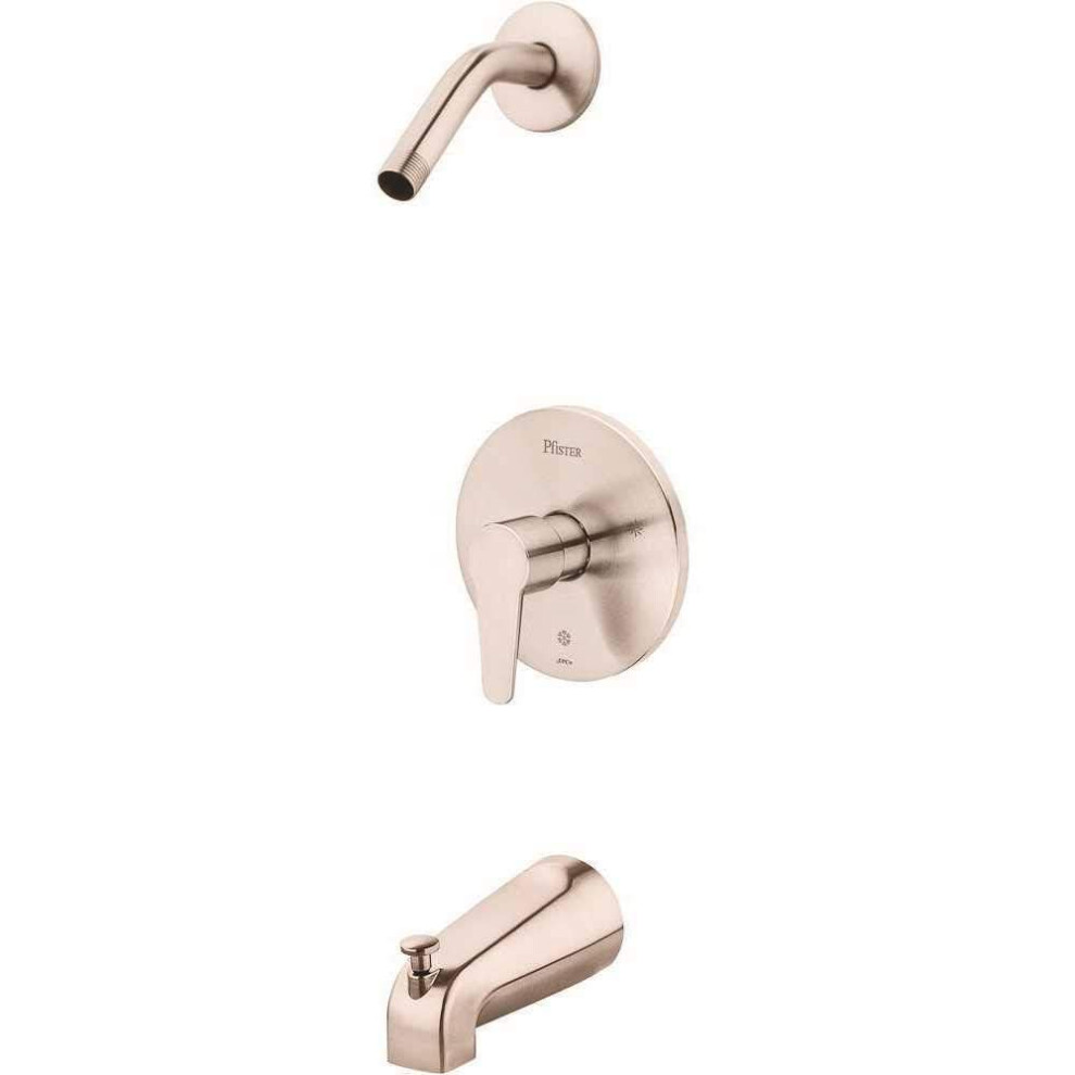 Pfister Pfirst Modern Tub And Shower Trim Without Shower Head (Designed To Be Used With A Pfister 0X8 Series Tub Valve - Sold Separately) Single Hand 038877621684