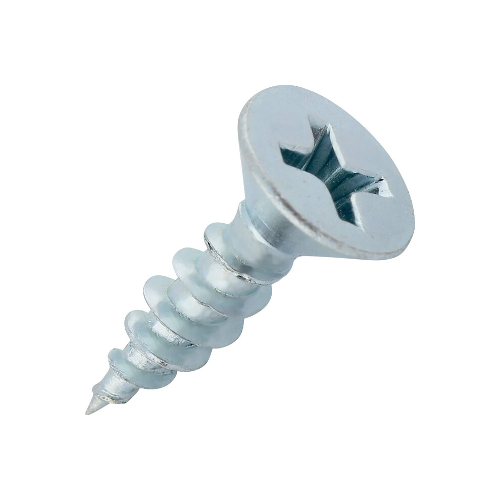 Rok Hardware 100 Pack #6 X 1/2"""" Coarse Thread Phillips Flat Head Wood Screws Zinc Mdf 614405016551
