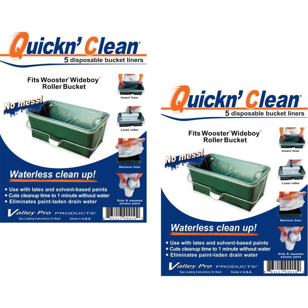 Quickn'Clean Wooster Wide Boy Bucket Liners  10 Count 2-Pack-image-OPC-PGC55BX-NEW