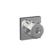 SCHLAGE F51A BWE 625 COL Maçaneta Bowery com Fecho de Entrada, Cromado Brilhante