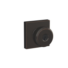 SCHLAGE F51A BWE 716 COL Knob Bowery com Fechadura de Entrada, Bronze Antigo