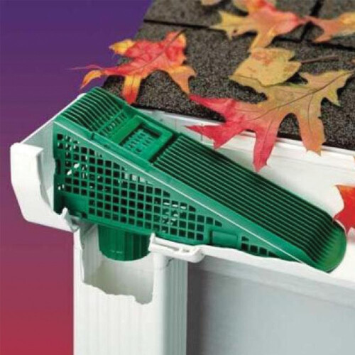 The Gutter Guard - Wedge Eliminates Downspout Pipe Clogs from Leaves and Debris - 2-Pack (2 Pack  Green) 2