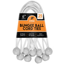 XPOSE Scurit Balle Balle Balles 6 """" ""25 PACK ROPE STOUR STRAUT HEURD WHITE avec liens de balle pour les auvents