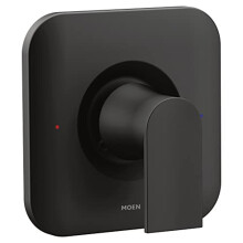 Moen Genta LX Matte sort trykbalancerende moderne bruser trim badev?relse brusebad h?ndtag med escutcheon (posi-temp-ventil p?kr?vet) T2471BL