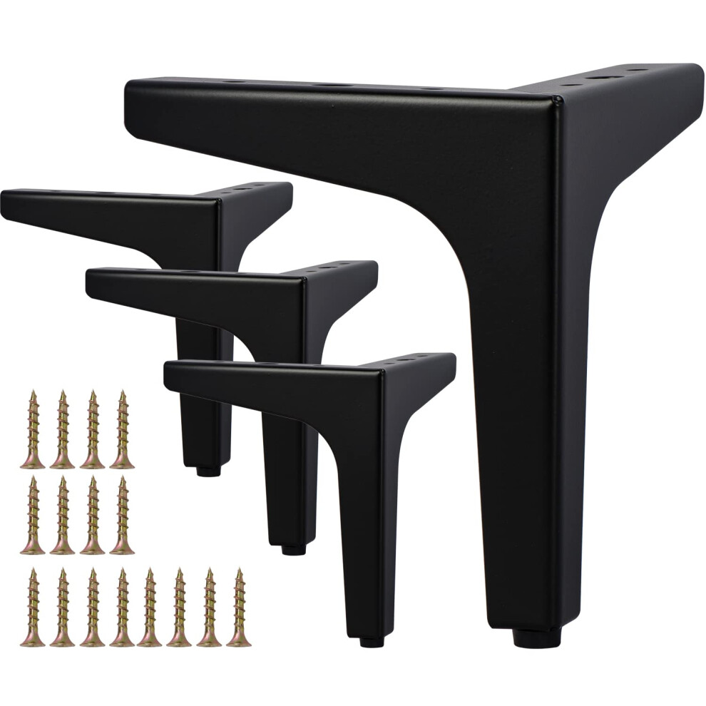 La Vane 5 Inch Metal Furniture Legs Set Of 4 Modern Iron Diamond Triangle Furniture Feet Diy Replacement Black For Cabinet Cupboard Sofa Couch Chair 8789221334201