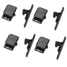 Decorite 5838-4 Pack - Loquet noir Ă pression pour porte de placard RV - 5lb - C3-805 - H315