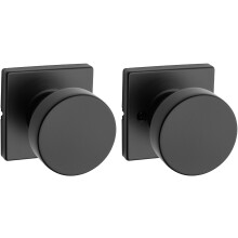 Maçaneta de Interior Kwikset Pismo, Para Portas de Closet e Corredor, Não Bloqueável, Preto Fosco
