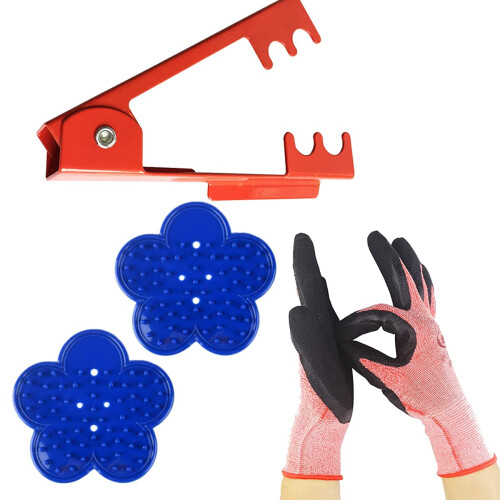 LuFOX 4PCS Ferramenta Removedora de Espinhos de Rosa e Luvas de Jardim
