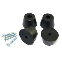 RLECS 4pcs Pés Redondos de Borracha com Arruela D30x21xH20mm para Móveis e Protetores de Piso