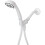 Waxman Serene 3"""" Handheld Shower Head with 3 Spray Settings  White 1