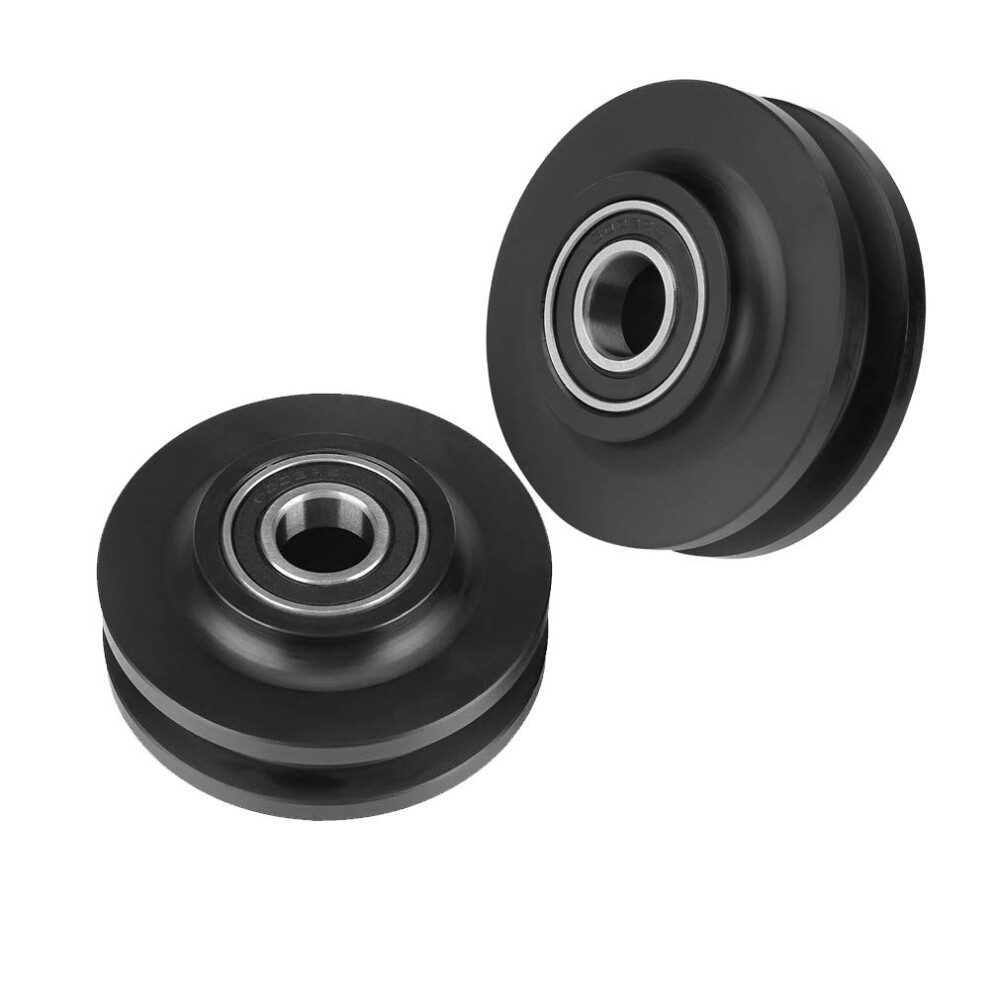 2Pcs Sliding Barn Door Wheel Heavy Duty Cabinet Window Pulley Roller Hardware Smoothy Quiet Sliding Door Track Perfect For Diy Barn Door 759838213068