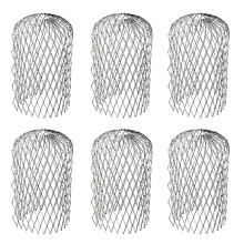 Orgrimmar 6PCS Gutter Guard SilaR Aluminium Downspout Mesh Filter Forebyggelse af blokeringsblade affald fra tilstopningsrør (3 tommer)