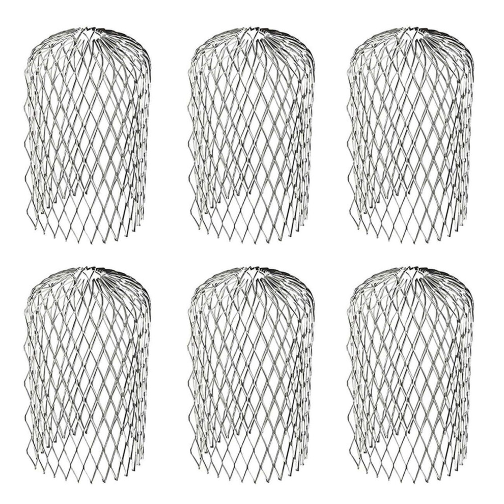 Orgrimmar 6Pcs Gutter Guard Strainer Aluminum Downspout Mesh Filter Preventing Blockage Leaves Debris From Clogging Pipes(3 Inch) 630128983048